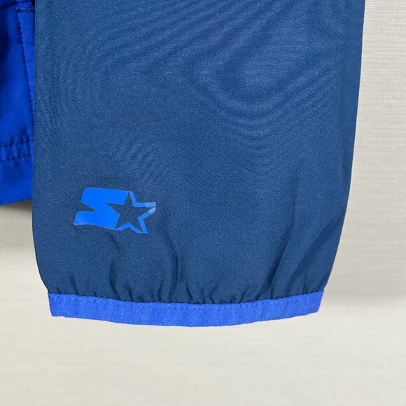 Vintage Starter Windbreaker Jacket Mens Small Full Zip Hood Pockets Logo 90's - Picture 3 of 7